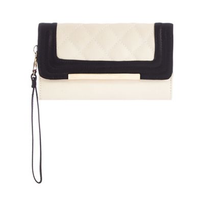 Black 'Range' colour block quilted purse